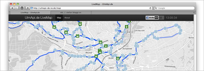 GTFS Visualization from Ulm